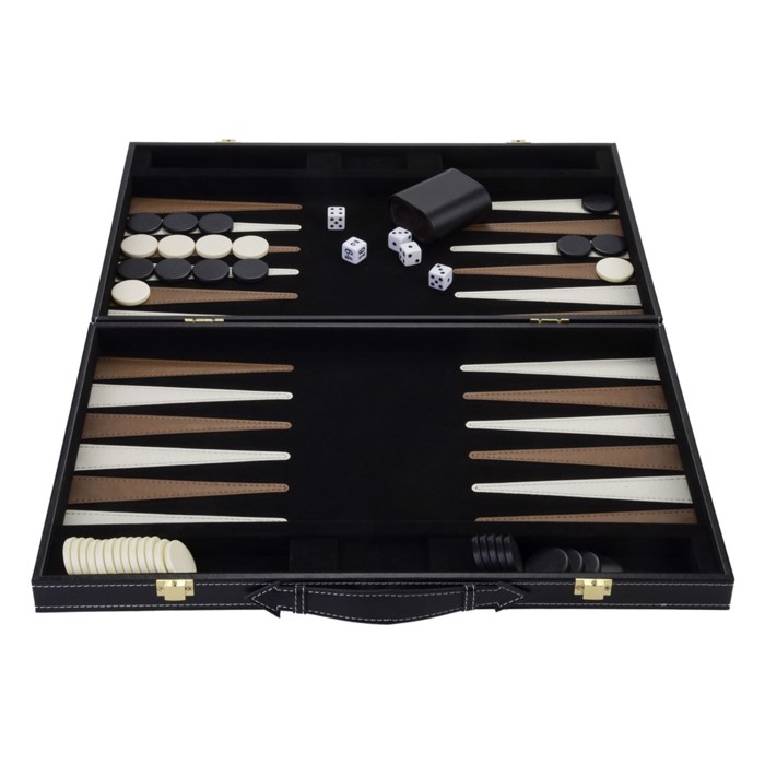 Backgammon kuffert Brun/Beige